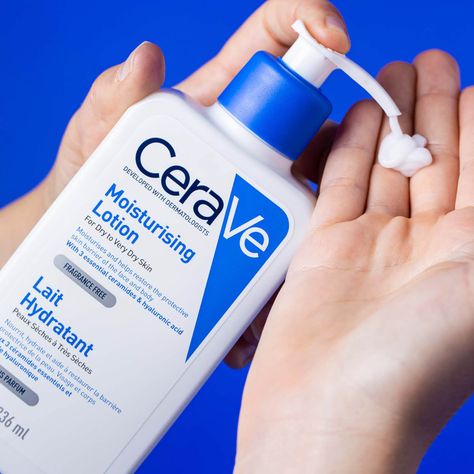 Effectively hydrating dry and sensitive skin for up to 24 hours, CeraVe’s Moisturising Lotion for Dry to Very Dry Skin is a lightweight, fluid-feel moisturiser.  Enriched with hyaluronic acid and three naturally-occurring ceramides, the formula helps to lock in moisture, supported by the brand’s patented MVE® delivery technology to encourage long-lasting nourishment. Use as part of your morning and evening skincare regimes to achieve a visibly radiant and plumper-looking complexion. Cerave Moisturizer, Cerave Moisturizing Lotion, Cerave Skincare, Shea Butter Body Shop, Dry Skin Body, Lotion For Dry Skin, Facial Moisturizers, Skin Toner, Hydrating Mask