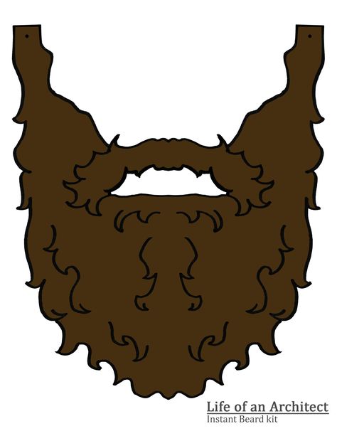 paper beard cut out Architect Life, Beard Template, Template Brown, Life Of An Architect, Photo Booth Printables, Badass Beard, Beard Cuts, Brown Beard, Fake Beards