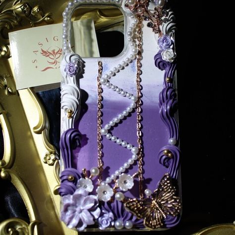 Classic Purple Aesthetic Decoden Phone Case for All Brand - Etsy Frosting Designs, Decoden Cream, Decoden Phone Case, Phone Case Purple, Handmade Phone Case, Handmade Boutique, Personalized Phone Cases, Boho Green, Fall Accessories