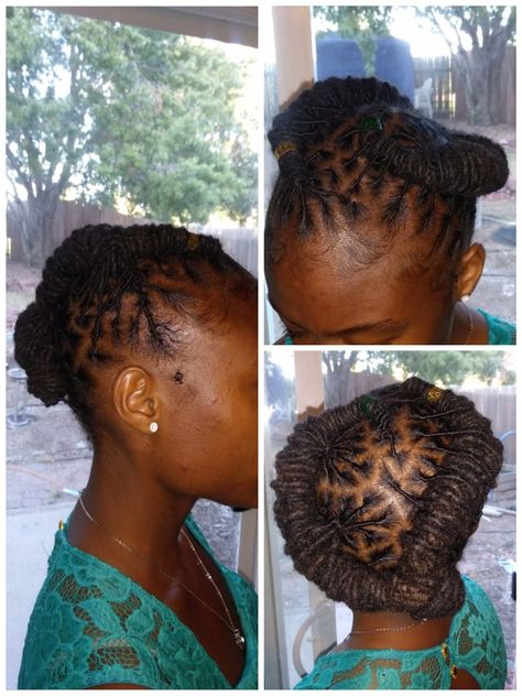 Formal or casual updo for locs Updo For Locs, Casual Updo, Barrel Roll, Loc Styles, Locs, Crochet Earrings, Barrel, For Girls, Dreadlocks