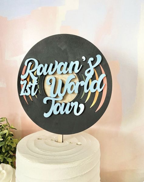 World Tour Birthday Theme, First Birthday Concert Theme, First Tour Birthday, Record Year First Birthday, Rock And Roll 3rd Birthday, Rocker First Birthday, Music Themed First Birthday Party, Rockin One Birthday, 1st World Tour Birthday