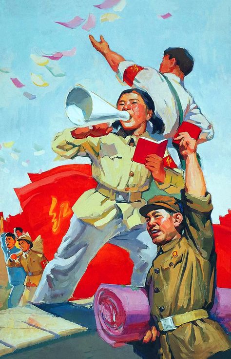 Red Guard, Chinese Propaganda Posters, Revolution Poster, Chinese Propaganda, Chinese Posters, China Map, Protest Art, Propaganda Art, Socialist Realism