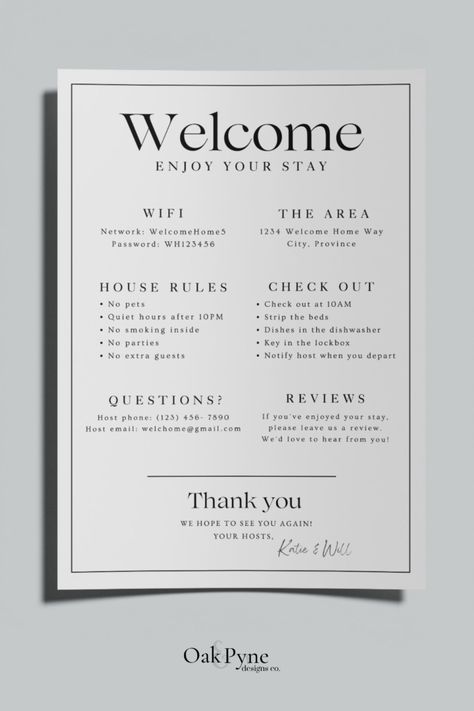 Air Bnb Welcome Letter Template, Airbnb Guest Reviews, Airbnb Template Free, Air Bnb Design Ideas, Ikea Airbnb, Dragonfly House, House Rules Printable, Airbnb Checklist, Airbnb Reviews