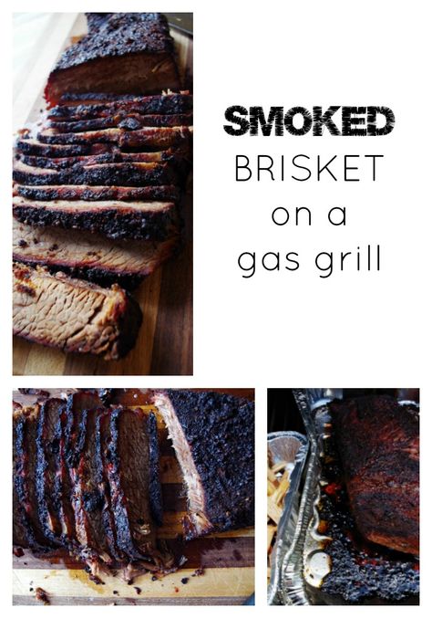 Beef Brisket Recipes Smoked On Gas Grill, Brisket On Gas Grill, Pellet Grill Brisket, Traeger Brisket, Barbecue Meals, Smoker Brisket, Brisket Marinade, Vegan Supper, Grilled Brisket