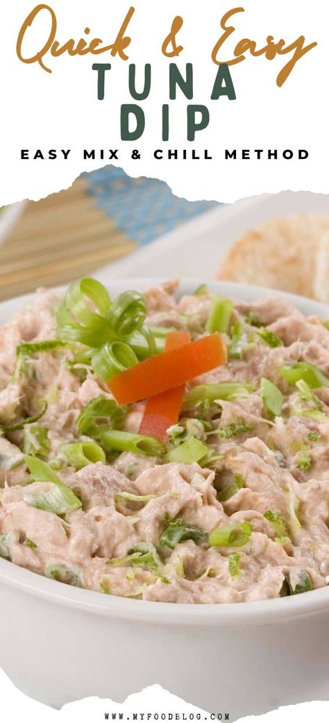 This tuna dip recipe is a delicious and easy-to-make appetizer or snack that's perfect for parties, potlucks, or any other gathering! Made with canned tuna, mayonnaise, sour cream, and a few other simple ingredients, this dip is a crowd-pleaser that's ready to serve in under 40 minutes! Pair it with crackers, tortilla chips, or fresh vegetables, and watch it quickly disappear! BakeItWithLove.com #bakeitwithlove #tuna #dip #appetizer #snack Tuna Cheese Ball, Tuna Salad Dip, Tuna And Crackers Recipe, Tuna Cream Cheese Dip, Tuna Dip Recipes Easy, Tuna Dip Recipes, Tuna Dip Recipes Cream Cheeses, Can Tuna Recipes, Tuna Fish Dip Recipes