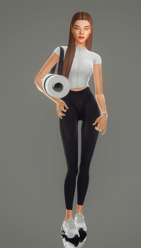 Fitness Lokkbooks Hair - 1,2,3,4/ Bag - 1,4/ Cap - 3/ Headphone - 4 @enriques4 @sehablasimlish @arethabee Look I - Top @arethabee, Leggings @frey-del, Sneakers @jius-sims Look II - Outfit , Sneake… Sims 4 Sports Cc, Jius Sims, Sims Outfits, Sporty Wear, Sporty Set, Tumblr Sims 4, Sims 4 Teen, Sims4 Clothes, Sims 4 Clothing