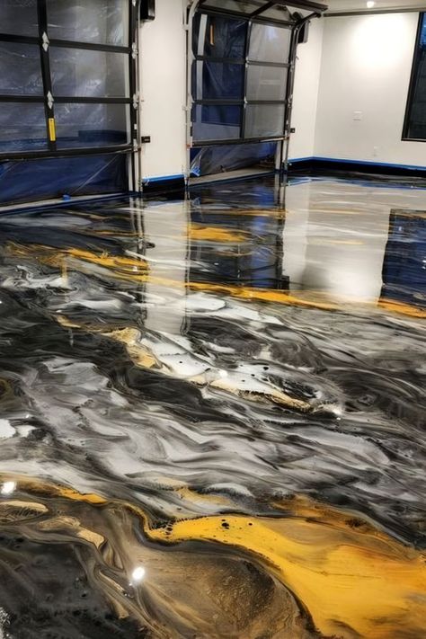 Epoxy Garage Floor Ideas Epoxy Garage Floor Ideas, Epoxy Flooring Ideas, Garage Floor Ideas, Garage Flooring Options, Epoxy Garage Floor, Epoxy Floor Designs, Epoxy Floor 3d, Garage Epoxy, Garage Transformation