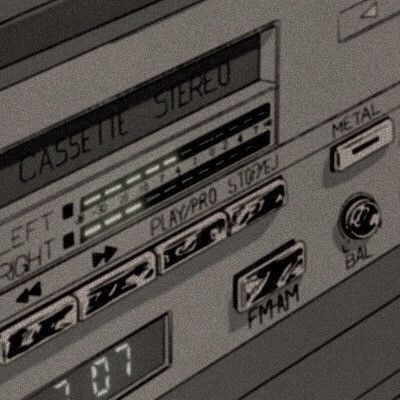 Dark Grey Icons Aesthetic Anime, Radio Anime Aesthetic, Music Radio Aesthetic, 80s Radio Aesthetic, 80 Anime Aesthetic, 90's Anime Aesthetic Dark, Grey And Brown Aesthetic, Dark 90s Aesthetic, Gray Anime Aesthetic