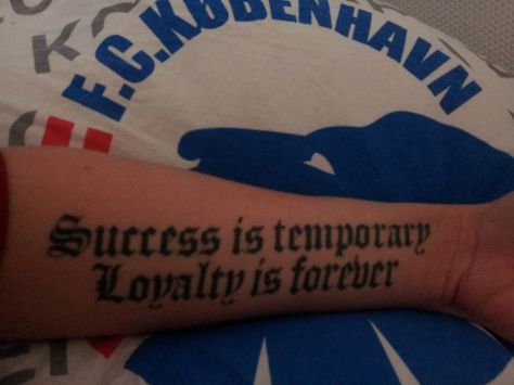 #FCK #Tattoo  "Succes is temporary, loyalty is forever" Zoot Suit Wedding, Newsletter Names, Black Line Tattoo, Forever Tattoo, Eddsworld Tord, Publisher Clearing House, Catchy Slogans, Publishers Clearing House, Winning Numbers