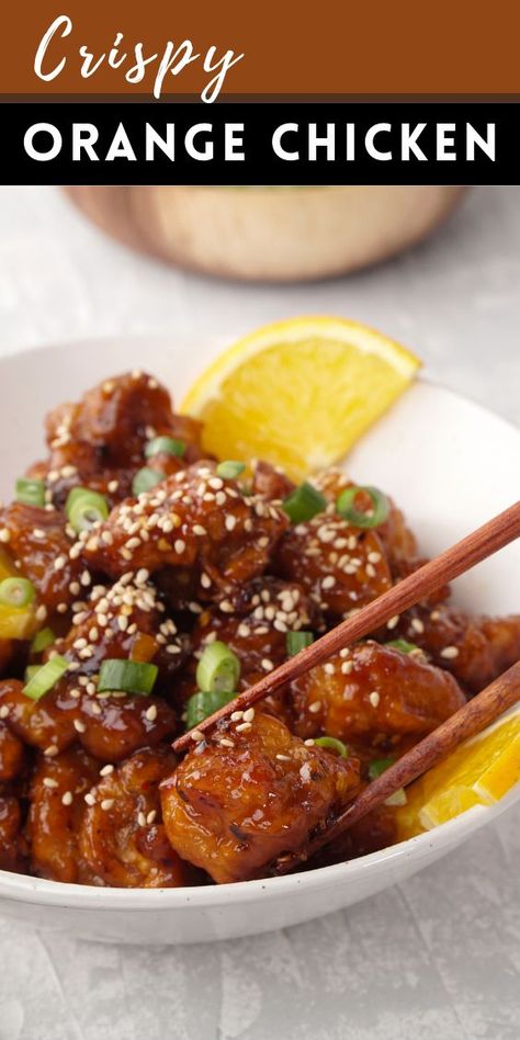 Spicy Orange Sesame Chicken, Chicken Orange Recipe, Crispy Orange Chicken Recipe, Sticky Orange Chicken, Orange Marmalade Chicken, Brown Gravy Recipe Easy, Crispy Orange Chicken, Almond Paste Recipes, Chinese Meals