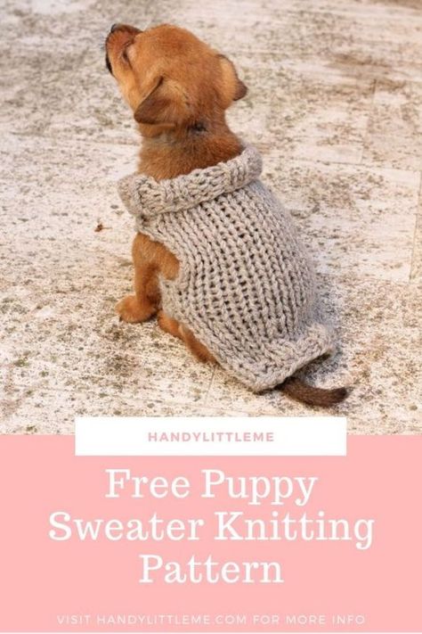 Knitting Patterns For Dogs, Dog Knitting, Knitted Dog Sweater Pattern, Knitting Patterns Free Dog, Kitten Sweater, Dog Coat Pattern, Free Puppies, Dog Sweater Pattern, Puppy Coats