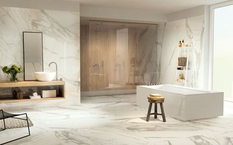 Infinito 2.0 - Calacatta Onyx Tile, Polished Porcelain Tiles, Luxury Marble, Room Tiles, Modern Baths, Wall Installation, Ceramic Wall Tiles, Marble Effect, Contemporary Bathroom