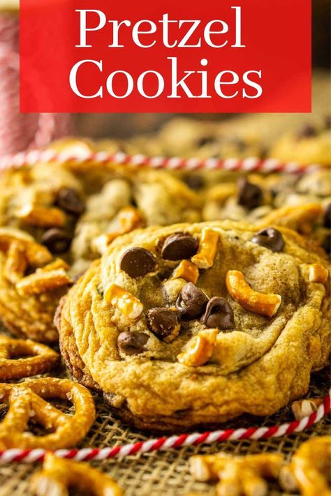 The pretzel chocolate chip cookies will be your new favorite cookie recipe! Every bite of these soft, chewy chocolate chip cookies is the perfect balance of salty and sweet. For the best chocolate chip cookie recipe, look no further than these pretzel chocolate cookies! Everyone loves these pretzel cookies. Chocolate Chip Pretzel Cookies, Pretzel Chocolate Chip Cookies, Chocolate Chip Pretzel, Soft Chewy Chocolate Chip Cookies, Pretzel Chocolate, Best Chocolate Chip Cookie Recipe, Pretzel Cookies, Best Chocolate Chip Cookies Recipe, Favorite Cookie Recipe