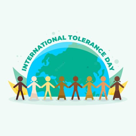 Tolerance Day, Globe Background, International Days, International Day, Woman Silhouette, Male And Female, Premium Vector, Graphic Resources, Globe