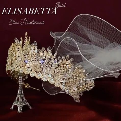 Our Luxurious 3-D Crown ELISABETTA Luxurious Elegance - Made with Brilliant Rhodium for lasting Quality - All our Headpieces Comes in Gold tone & Silver tone we also can make them with Rose Gold - All our Crowns can be Made full circle Crowns. Websites in Bio - Questions Dm me. All our Prices listed on our website https://ift.tt/2VxbnUL Secure Shipping to insure delivery > signature required > free service to all our brides & Clients. . #liverpoolbrides #liverpoolbride #isaidyes #weddingdress #w Wedding Tiaras, Just Engaged, Classic Brides, Bridal Musings, Wedding Tiara, Free Service, Bridal Crown, Full Circle, Bridal Headpieces