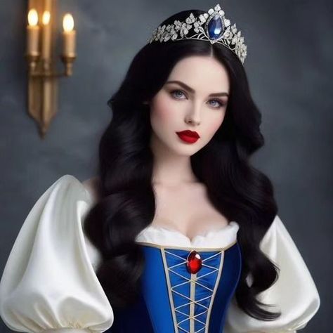 Snow White Inspired Outfits Women, Snow White With Long Hair, Snow White Long Hair, Goth Snow White, Snow White Aesthetic, Snow White Makeup, Snow White Dress, Iconic Movie Characters, Cinderella Cosplay