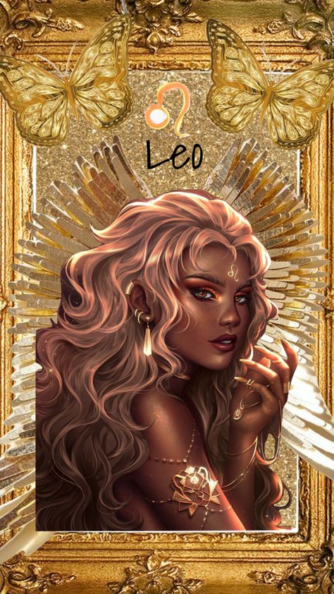 Leo Horoscope Art, Leo Art Wallpaper, Leo Woman Art, Leo Wallpaper Aesthetic, Leo Zodiac Wallpaper Aesthetic, Zodiac Goddesses, Leo Character, Leo Pictures, Leo Painting