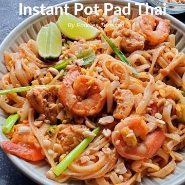 Instant Pot Pad Thai with chicken and shrimp is easy to cook with Pad Thai jar sauce. You can make this Chicken Pad Thai Noodles under 30 mins for a fabulous Thai restaurant quality meal at home. Instant Pot Pad Thai, Shrimp Pad Thai, Pad Thai Sauce, Pad Thai Recipe, Chicken Shrimp, Spicy Noodles, Tasty Meals, Chicken And Shrimp, Easy Instant Pot Recipes