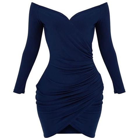 Navy Blue Bodycon Dress Outfit, Luxury Ruched Bodycon Dress, Navy Blue Bodycon Dress, Blue Bodycon Dress Long Sleeve, Blue Flirty Ruched Bodycon Dress, Blue Ruched Bodycon Dress For Club, Luxury Fitted Blue Bodycon Dress, Dresses Short Tight, Tight Blue Dress