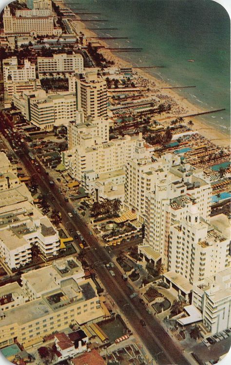 MIAMI BEACH FL Florida Aerial View 16th St Collins Avenue 1960s Vtg Postcard N11 $3.95 - PicClick Indian Creek Miami, Collins Avenue Miami, Waikiki Hotels, Beach At Night, Florida Hotels, Sunny Isles, Miami Beach Florida, Old Florida, Vintage Florida