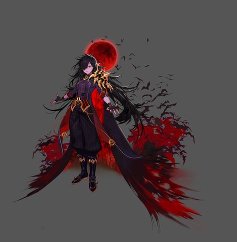 Dungeon Fighter, Blood Mage, Game Concept Art, Poses References, Character Design Animation, 판타지 아트, Fantasy Artwork, Fantasy Character Design, Character Design Inspiration