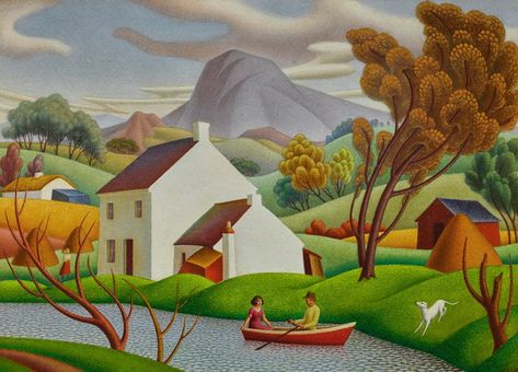 John Luke -1906 - 1975. Female Centaur, Irish Painters, John Luke, Armagh, Irish Art, Male Figure, Painting Reproductions, Tempera, Whippet