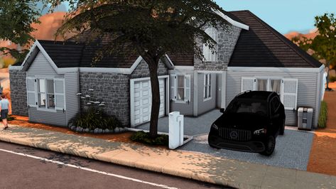 Sims 4 Modern Suburban House, Cc Only House Sims 4, Sims 4 Single Family Home, 1 Story Sims House Layout, Sims 4 Houses Download With Cc, Sims 4 Starter Home Small Houses, Xureila Sims 4 House, Sims 4 Cc Homes Patreon, Sims 4 No Zzz Mod