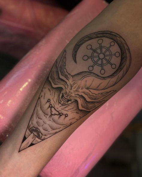 I LOVE IT!! here it is! the mahoraga tattoo!! soon we will also add rika to his other arm! - - - #anime #animetattoo #animetattoos #animecore #animeaesthetic #manga #mangacore #mangaaesthetic #animetattoo #animetattoos #mangatattoo #mangatattoos #animeart #mangaart #jjk #mahoraga Mahoraga Tattoo, Jjk Tattoo Ideas, Jjk Tattoo, Norse Mythology Tattoo, Manga Tattoo, Creepy Tattoos, Mythology Tattoos, Anime Tattoos, Norse Mythology