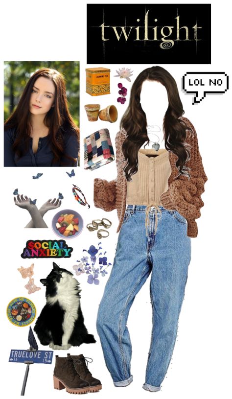 Renee Dwyer, Elizabeth Swan, Twilight Oc, Charlie Swan, Twilight Outfits, The Younger Sister, Gold Png, Clueless Outfits, Fandom Outfits