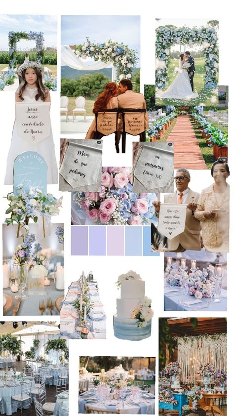 tema: azul serenity, rose e lavanda Azul Serenity