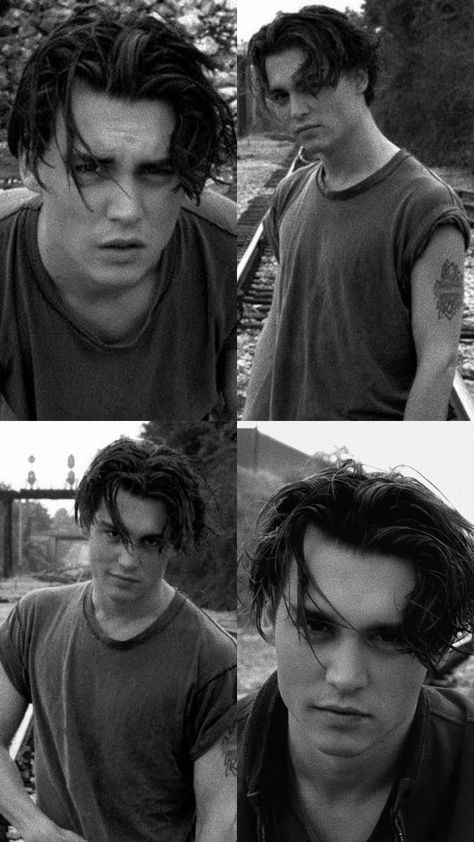 Jonny Depp 90s Aesthetic Wallpaper, Jhonny Deep 90s Aesthetic Fondos, Young Johnny Depp Hair, Johny Depp Aesthetic, Johnny Depp 90s Aesthetic, Young Johnny Depp Aesthetic, Johnny Depp Photoshoot, Deep Photoshoot, Johnny Depp Aesthetic