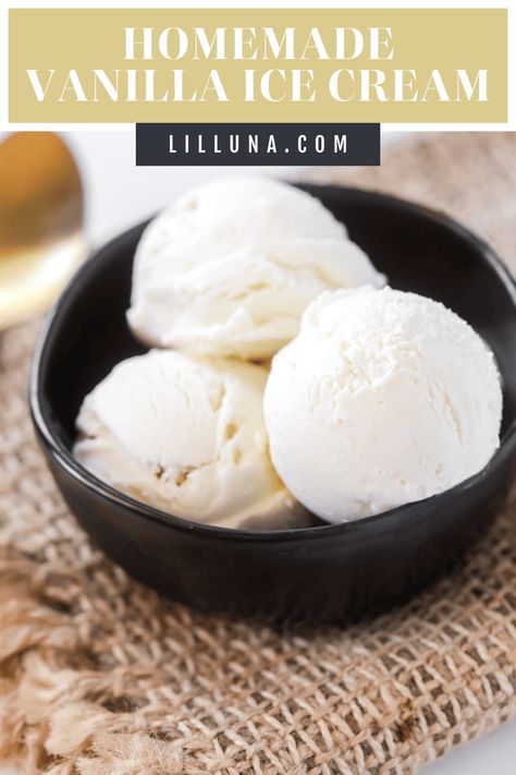 Fresh, creamy, and refreshing Vanilla Ice Cream. A simple 4 ingredient treat that is simply delish and the perfect side to all your favorite treats - cake, brownies and more! #vanillaicecream #icecream #homemadeicecream #dessert #vanilla Keto Vanilla Ice Cream, Keto Ice Cream Recipe, Keto Ice Cream Recipes, Vanilla Ice Cream Recipe, Low Carb Ice Cream, Homemade Vanilla Ice Cream, Keto Ice Cream, Custard Recipes, No Churn Ice Cream