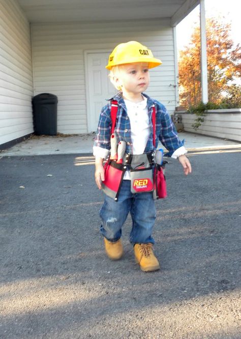 Construction Worker Boys Teenage, Diy Fantasia, Toddler Boy Halloween Costumes, Kid Costume, Halloween Costumes Kids Boys, Costume Carnaval, Halloween Infantil, Boy Halloween