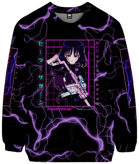 SUPER SOFT PREMIUM POLYESTER MICRO-FLEECE BLEND. MADE BY HAND AND SHIPPED FROM OUR LOS ANGELES STORE. UNISEX FIT. SUBLIMATED ARTWORK NEVER FADES OR WASHES OUT. Vapor Wave Aesthetic, Vaporwave Aesthetic Outfits, Vaporwave Outfit, Weirdcore Outfits, Wave Aesthetic, Vaporwave Fashion, Aesthetic Mens, Harajuku Anime, Sailor Saturn