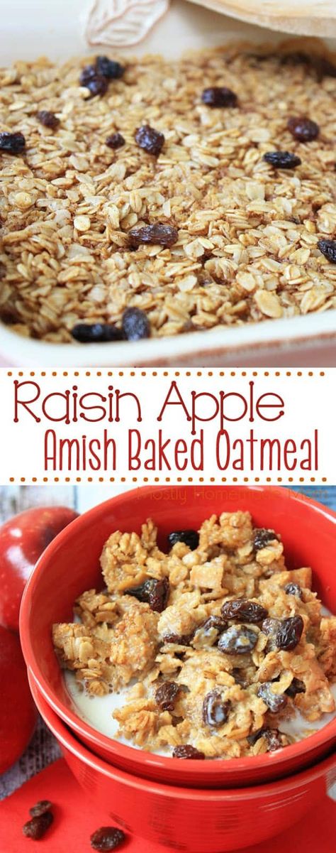 Amish Baked Oatmeal, Family Breakfast Recipes, Healthy Superbowl, Old Fashioned Oats, Old Fashion Oats, Snacks Appetizers, Baked Oatmeal Recipes, Meatless Main Dishes, Oatmeal Recipe