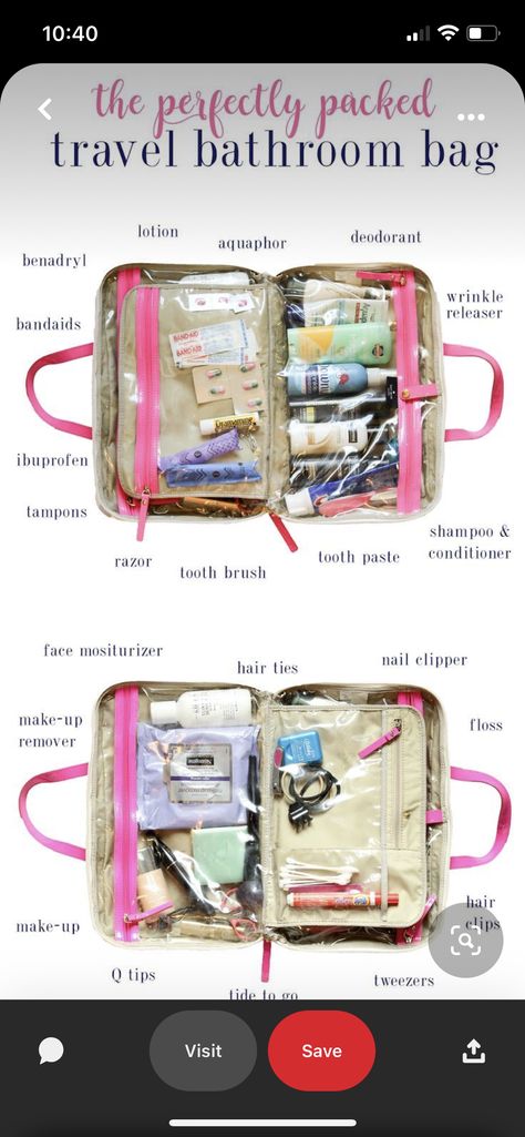 Bathroom Bag, Travel Bathroom, Travel Packing Checklist, Travel Bag Essentials, Packing Checklist, Suitcase Packing, Vacation Packing, Voyage Europe, Travel Checklist