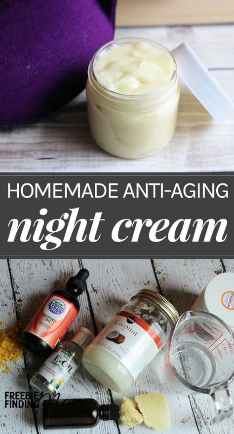 How would you like to fight the signs of aging, improve elasticity, and moisturize your skin while you sleep? Simply whip up this easy-to-make all natural homemade night cream recipe and you can start waking up to beautiful, healthy skin now. Homemade Night Cream, Anti Aging Homemade, Oil Cleansing, Anti Aging Night Cream, Diy Kosmetik, Baking Soda Shampoo, Diy Beauty Recipes, Anti Aging Beauty, Skin Remedies