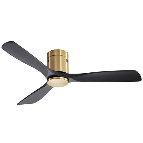 Wooden Ceiling Fans, 52 Inch Ceiling Fan, Ceiling Fans Without Lights, Black Ceiling Fan, Flush Mount Ceiling Fan, Outdoor Flush Mounts, Fan Accessories, Modern Ceiling Fan, Ceiling Fan With Remote