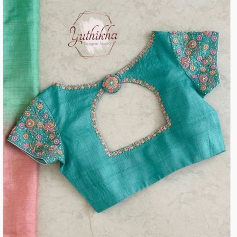 Plain Blouse Designs, Blue Blouse Designs, Silk Saree Blouse Designs Patterns, Lace Blouse Design, Netted Blouse Designs, Lace Blouses, Latest Bridal Blouse Designs, Blouse Designs Catalogue, Latest Blouse Designs Pattern