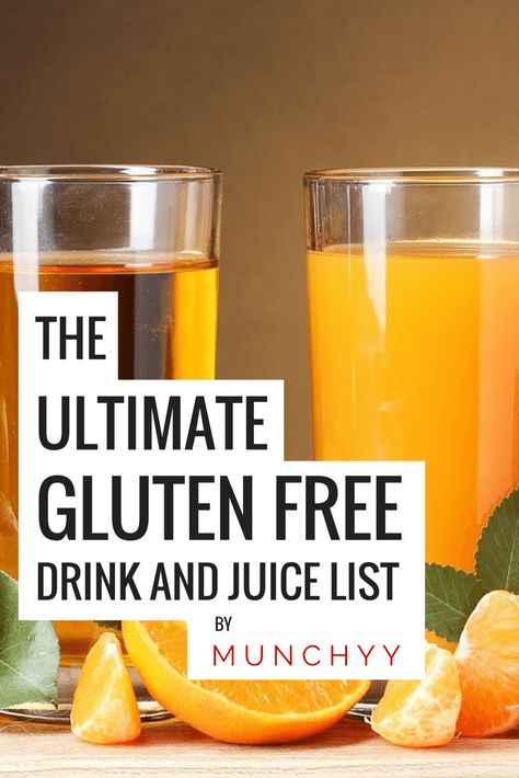 Gluten Free Drinks, Juices, and Beverages Gluten Free Alcoholic Drinks, Gfcf Diet, Gluten Free Smoothie, Gluten Free Drinks, Gluten Free Info, Gluten Free Shopping, Drink Juice, Gluten Free Beer, Free Diet Plans