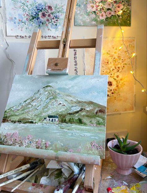 Art Inspiration Painting, Canvas Board, The Landscape, Student Art, Artsy Fartsy, Pretty Art, Painting Inspiration, Painting & Drawing, Art Inspo