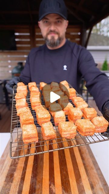 Maciej Zurawski on Instagram: "Sweet, savory, fatty and melt in your mouth delicious. That’s a pork belly burnt end for ya!
 
And these made with my maple bourbon rub and homemade sauce were 🔥🔥. Comment RECIPE below and I’ll send you the full recipe.

#grillinwithdad #bbq #grill #burntends #porkbelly #recipe #foodie #delicious #eeeeats #nomnom #backyardbbq" Pork Jowl Recipe, Pork Belly Burnt Ends, Maple Bourbon, Pork Belly Recipes, Burnt Ends, Smoked Pork, Grilled Pork, Homemade Sauce, Backyard Bbq