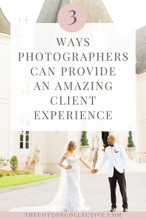 How Wedding Photographers Can Provide An Amazing Client Experience | Wedding Photographer Tips - First time photographing a wedding?! One of the most important things as a wedding photographer is to make sure you provide your bride & groom with an unforgettable experience. Click through to learn our top wedding photographer tips & tricks to help you create a great client experience! #weddingphotographer #photographytips #photographybusiness #photographertips Wedding Planner Job, Wedding Planner Career, Photographer Tips, Photography Business Marketing, Wedding Planner Business, Wedding Planning Business, Wedding Consultant, Wedding Photography Business, Planner Tips