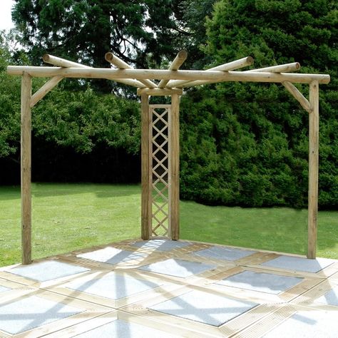 Corner Pergola, Small Pergola, Cheap Pergola, Pergola Swing, Exquisite Gardens, Building A Pergola, Pergola Design, Pergola Canopy, Wooden Pergola