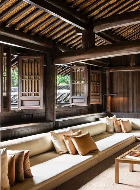 Chinese Interior Design, Chinese House, Chinese Home, Chinese Interior, Hangzhou China, Bali House, Asian Interior, Asian Homes, Wood House