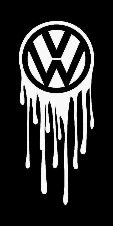 Volkswagen Decal, Dripping Logo, Vw Polo Gti, Vw Logo, Volkswagen Polo Gti, Golf 7 Gti, Kdf Wagen, Volkswagen Golf Mk1, Vw Golf Mk4