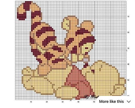 Winnie The Pooh Alpha Pattern, Winnie The Pooh Cross Stitch Patterns, Winnie The Pooh Pixel Art, Pixel Art Disney, Disney Tapestry, Weaving Loom Diy, Stitch Character, Disney Cross Stitch Patterns, Graph Crochet