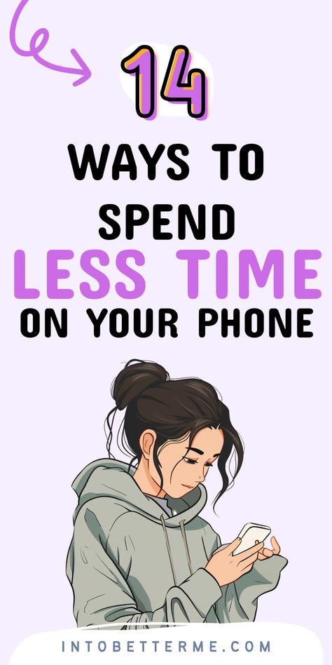 Discover 14 effective ways to reduce phone usage and reclaim your time with our guide! Maximize productivity and minimize distractions with these proven strategies. #ProductivityTips #DigitalDetox #TimeManagement How To Avoid Phone Distraction, Reduce Phone Use, Reduce Screen Time, Detox Tips, Digital Detox, Positive Living, Positive Change, Break Free, Screen Time