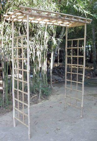 AmazonSmile $190 : Bamboo North Arbor : Outdoor Decorative Fences : Patio, Lawn & Garden Climbing Roses Trellis, Bamboo Arbor, Wisteria Trellis, Diy Arbour, Metal Arbor, Garden Archway, Wood Arbor, Arbor Decor, Rustic Pergola