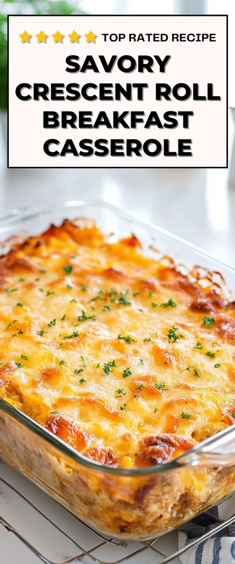 Image for Crescent Roll Breakfast Casserole Easy Breakfast Casserole Sausage, Crescent Roll Breakfast, Christmas Morning Breakfast Casserole, Easy Breakfast Bake, Crescent Roll Casserole, Crescent Roll Breakfast Recipes, Easy Christmas Breakfast, Christmas Breakfast Casserole, Easy Breakfast Casserole